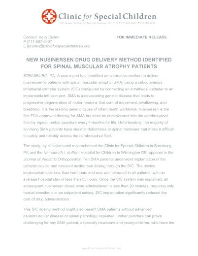 thumbnail of CSC Nusinersen Catheter Press Release_8.24.18_FINAL
